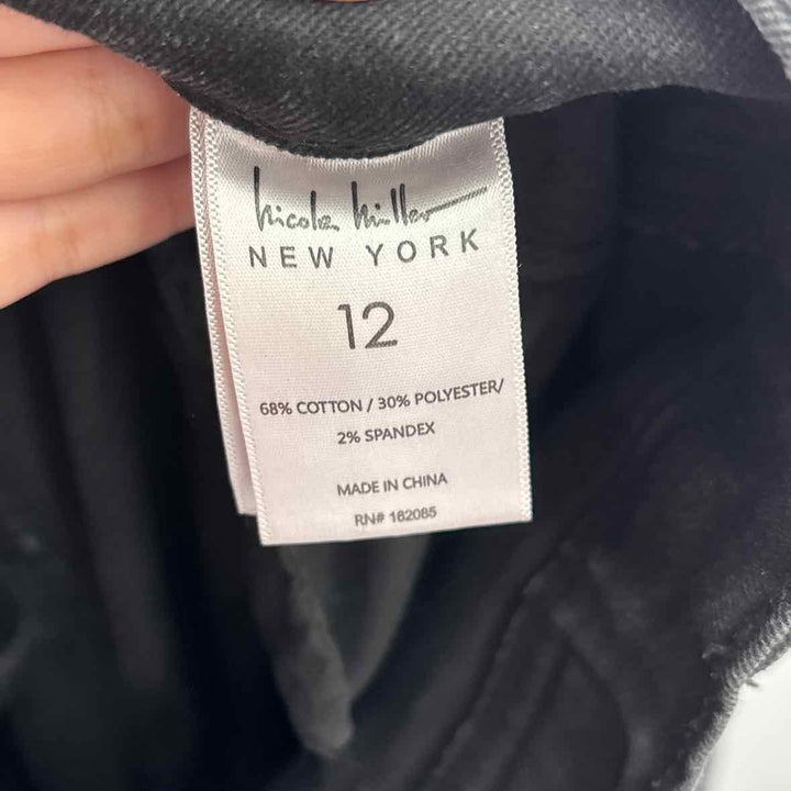 Size 12 NICOLE MILLER Black Denim Jeans