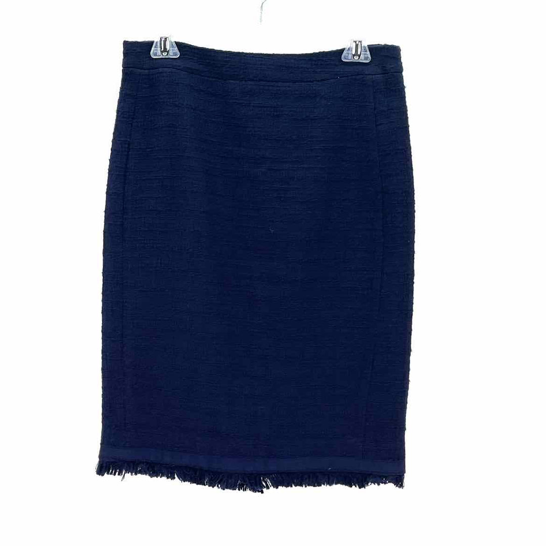 Size 6 J Crew Navy Print Skirt
