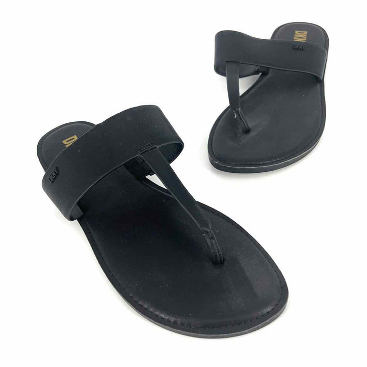 Shoe Size 9 DKNY Black Leather Sandals
