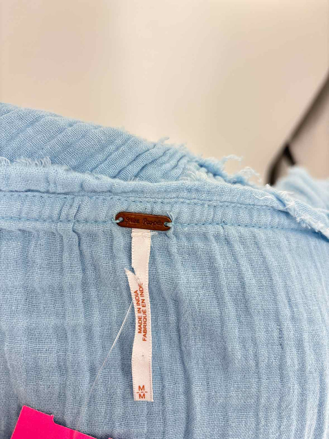 Size M FREE PEOPLE Blue Shirt