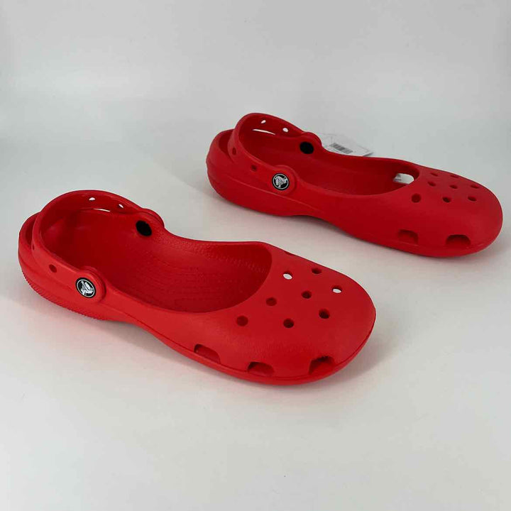 Shoe Size 8 Crocs Red Flats