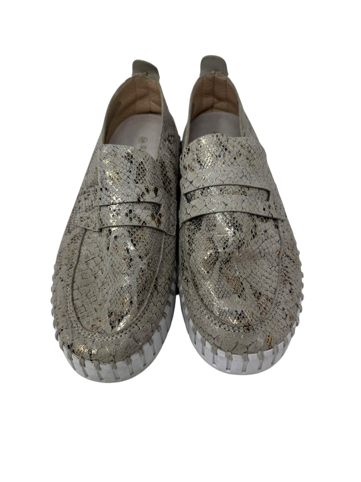 Shoe Size 38 ILSE JACOBSEN gray print Loafers