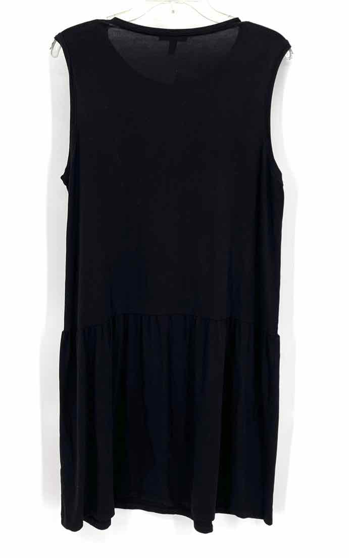 Size L Eileen Fisher Black Dress