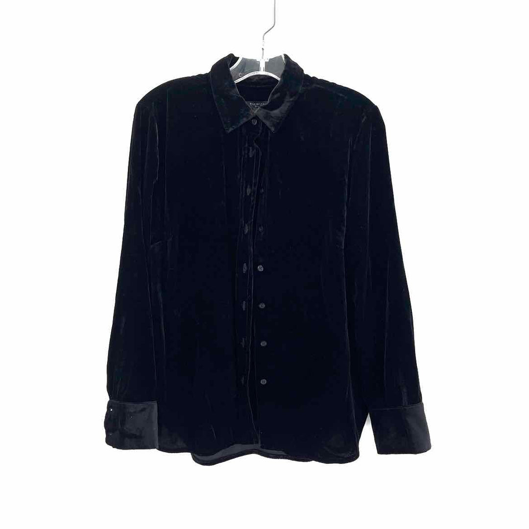 Size Petite Talbots Black Velvet Shirt