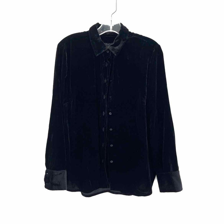 Size Petite Talbots Black Velvet Shirt