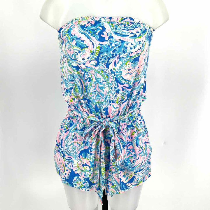 Size S LILLA P Blue Print Romper