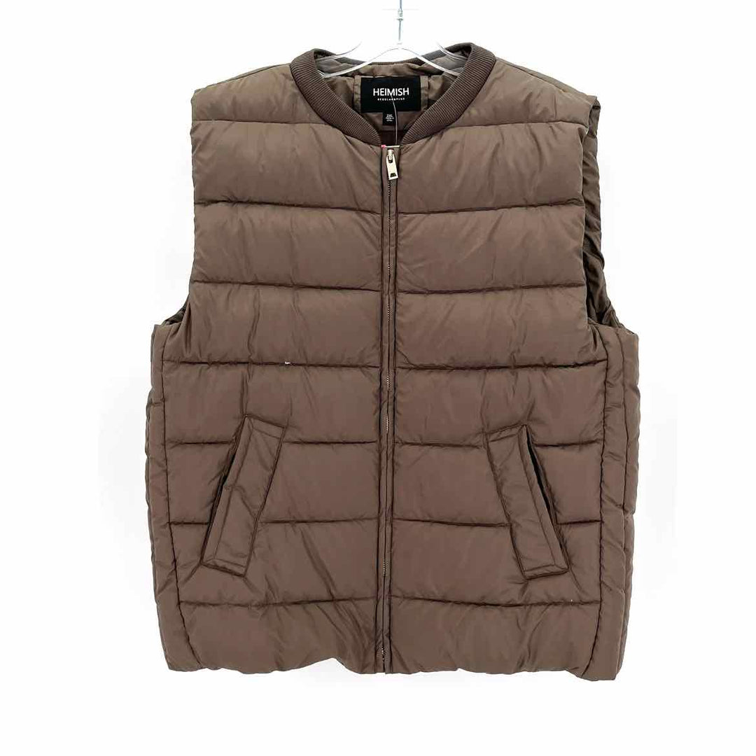 Size 2X Brown Polyester Vest