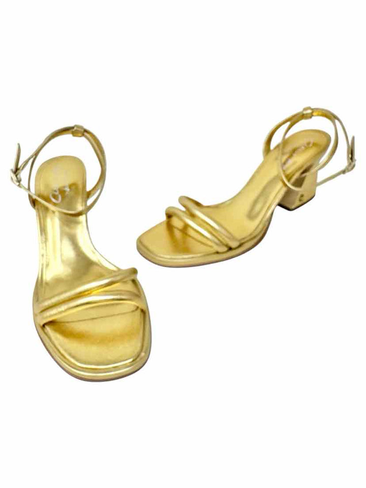 Shoe Size 11 Sam Edeleman Gold Leather Sandals