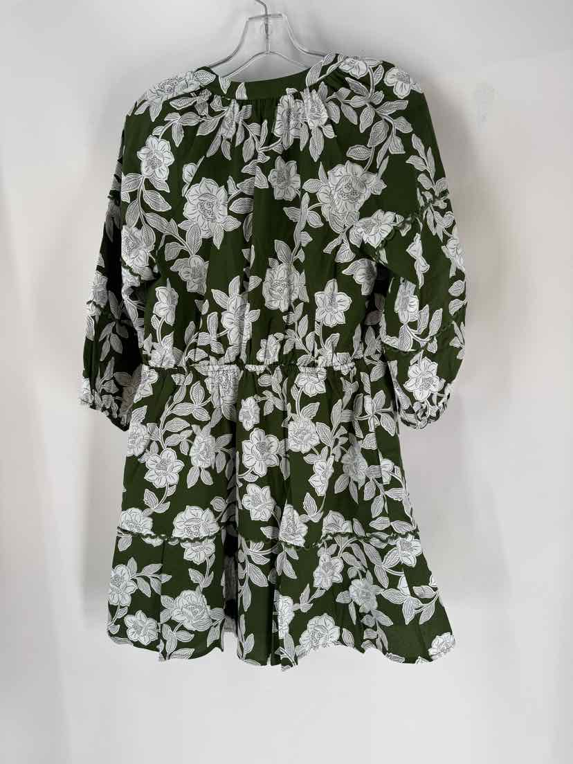 Size M SUGARLIPS Green Print Dress