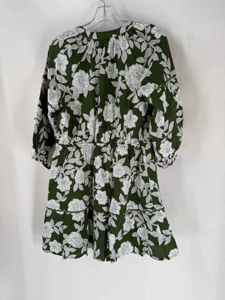 Size M SUGARLIPS Green Print Dress