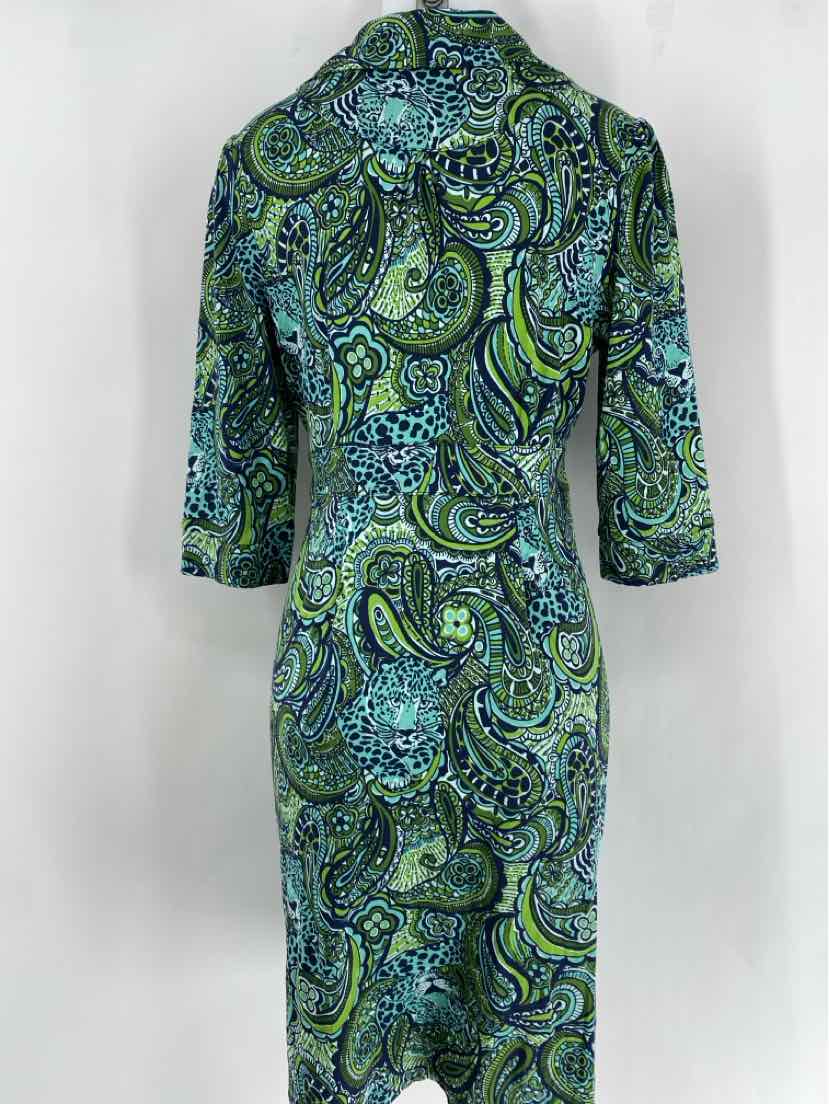 Size 12 Lilly Pulitzer Green Print Dress