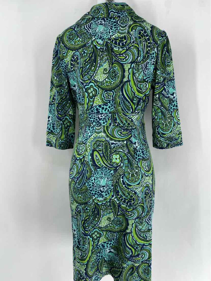 Size 12 Lilly Pulitzer Green Print Dress