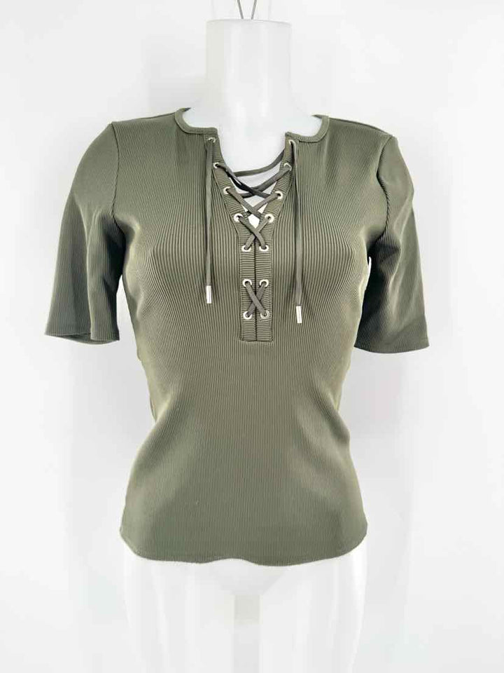 Size S White House Black Market Olive Shirt