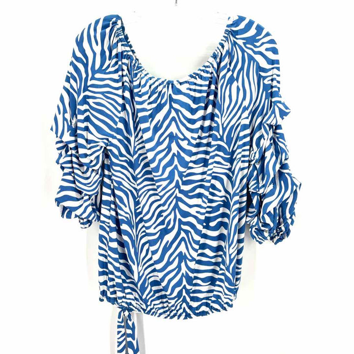 Size M Blue Print Shirt