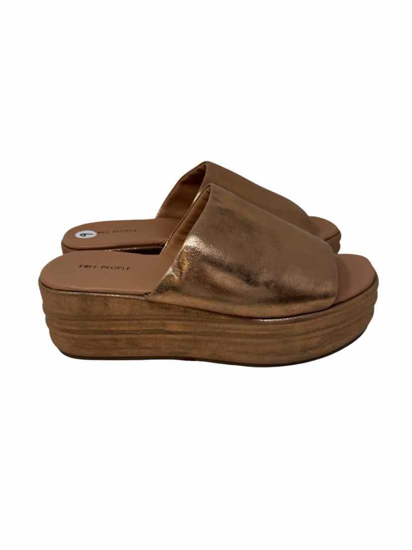 Shoe Size 9 FREE PEOPLE Rose Gold Leather Sandals