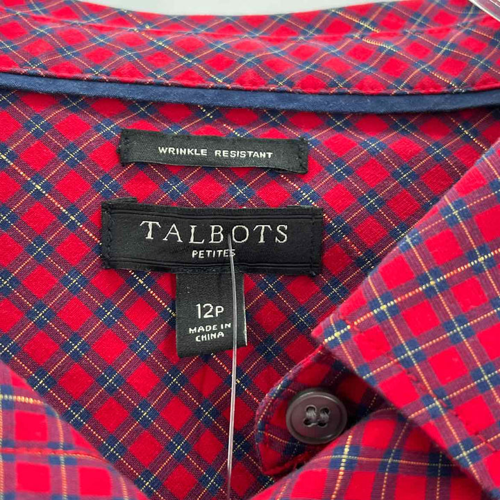 Size 12 Talbots Red Shirt
