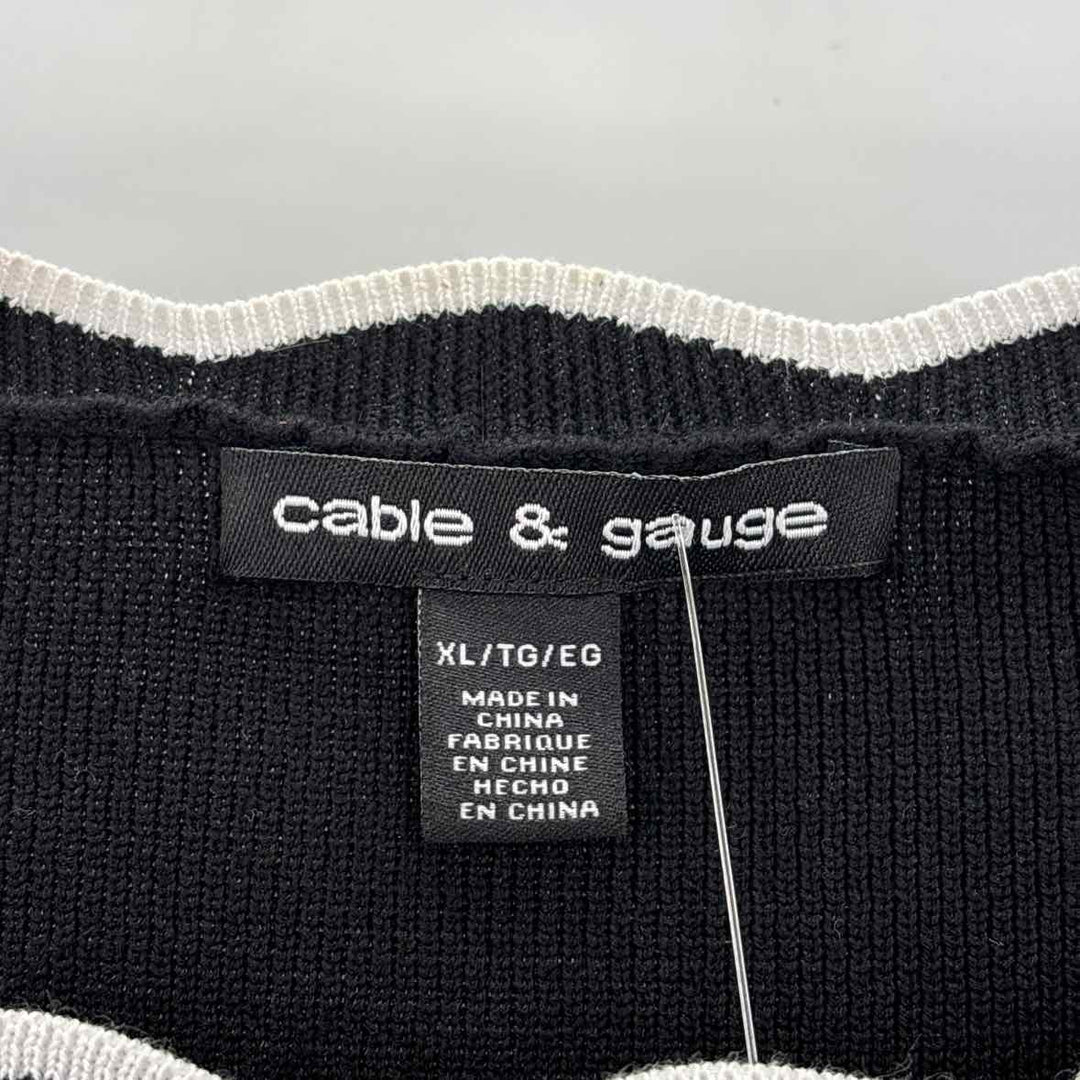 Size XL CABLE &amp; GAUGE Black Knit Sweater