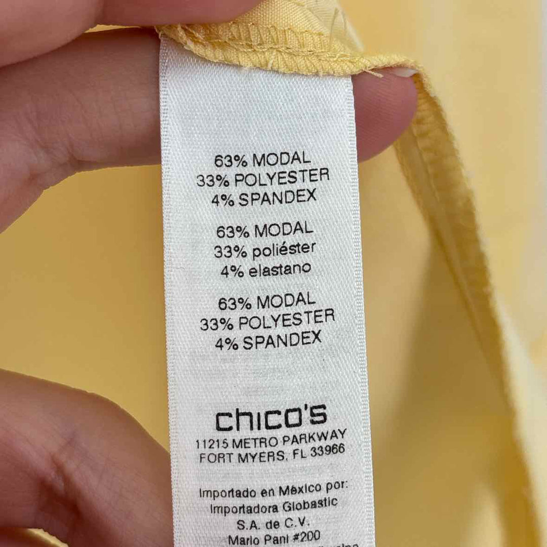 Size S Chico's Yellow Shirt
