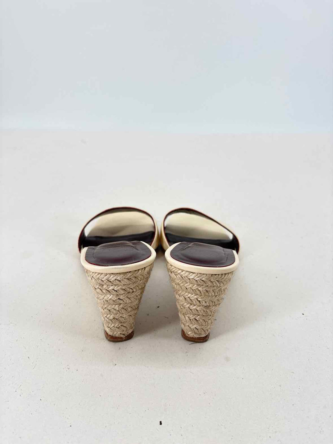 Shoe Size 38 STAUD Ivory Leather Sandals