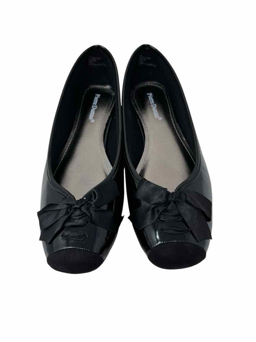 Shoe Size 10 Black PATENT Flats