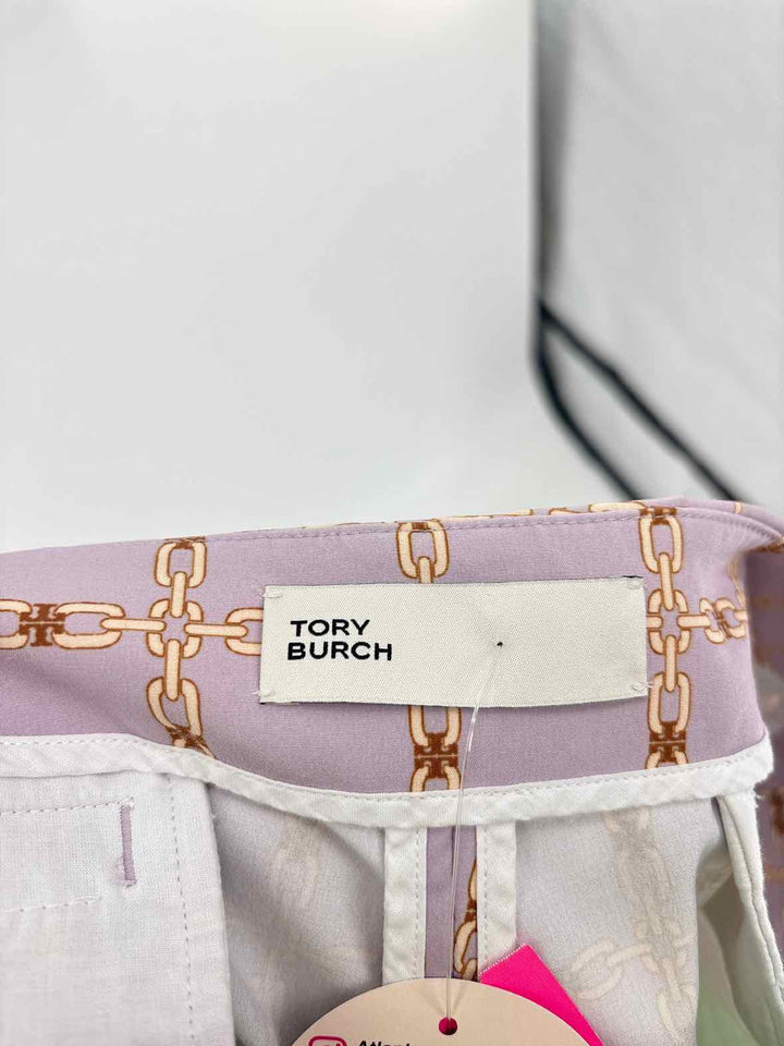 Size 10 Tory Burch Purple Print Skirt