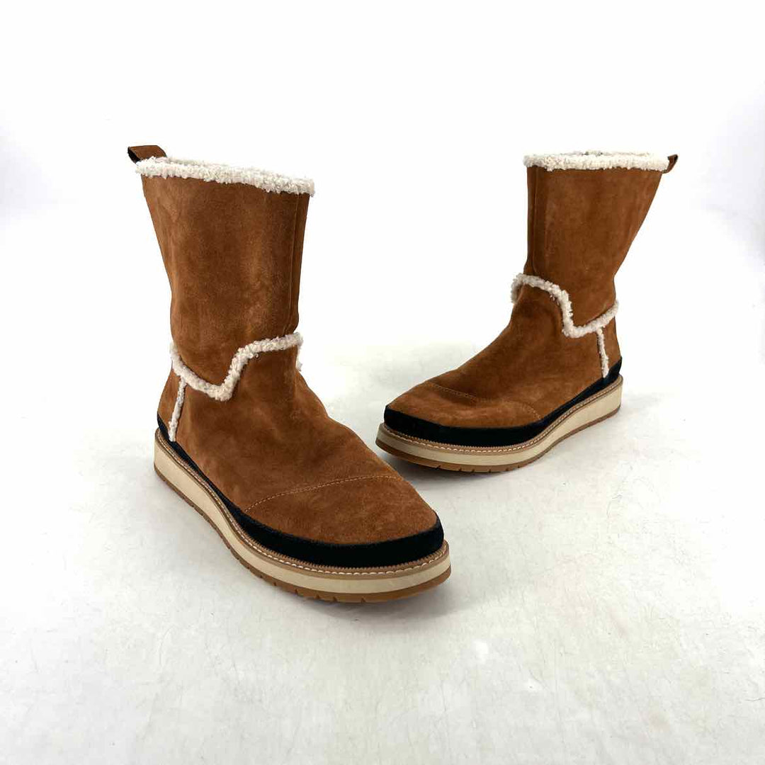 Shoe Size 9 Toms Brown Suede Boots