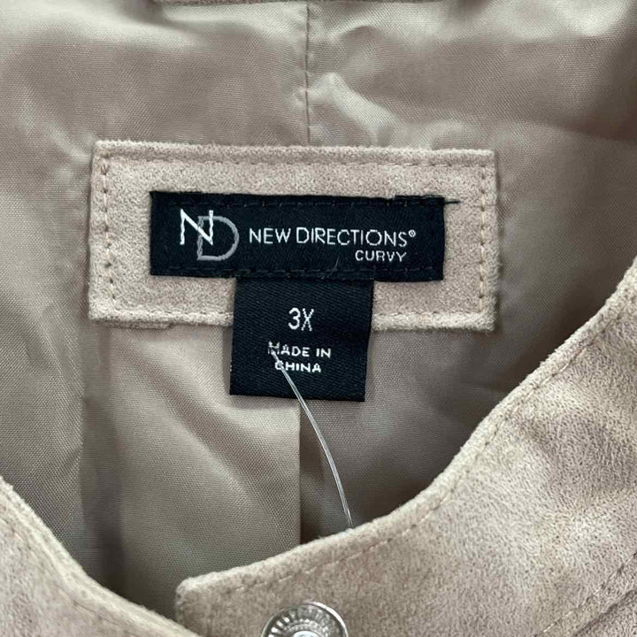 Size 3X NEW DIRECTION Tan Jacket