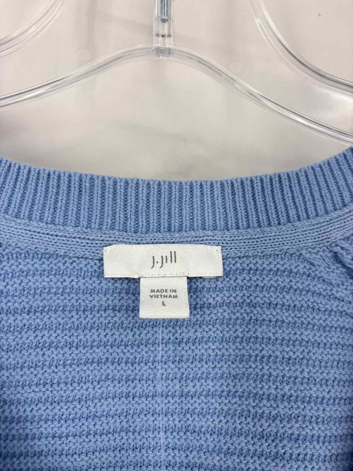 Size L J JILL Blue Knit Sweater