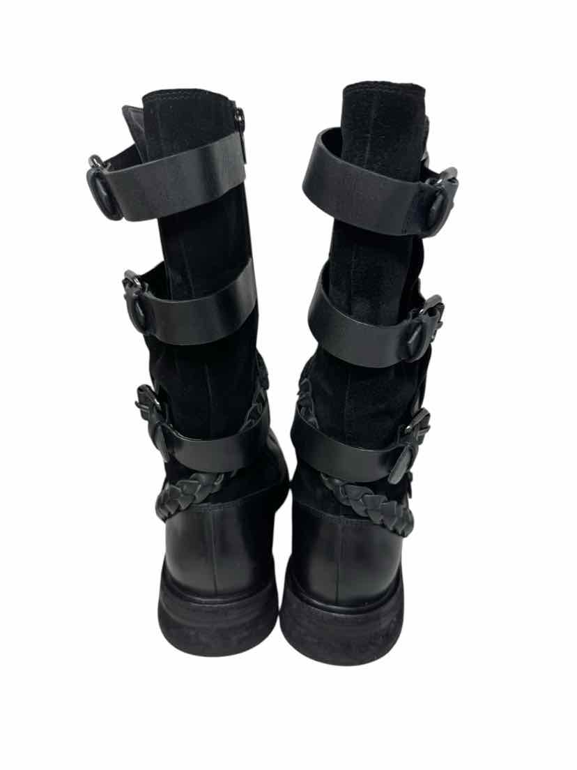Shoe Size 8 FREE PEOPLE Black Leather Boots