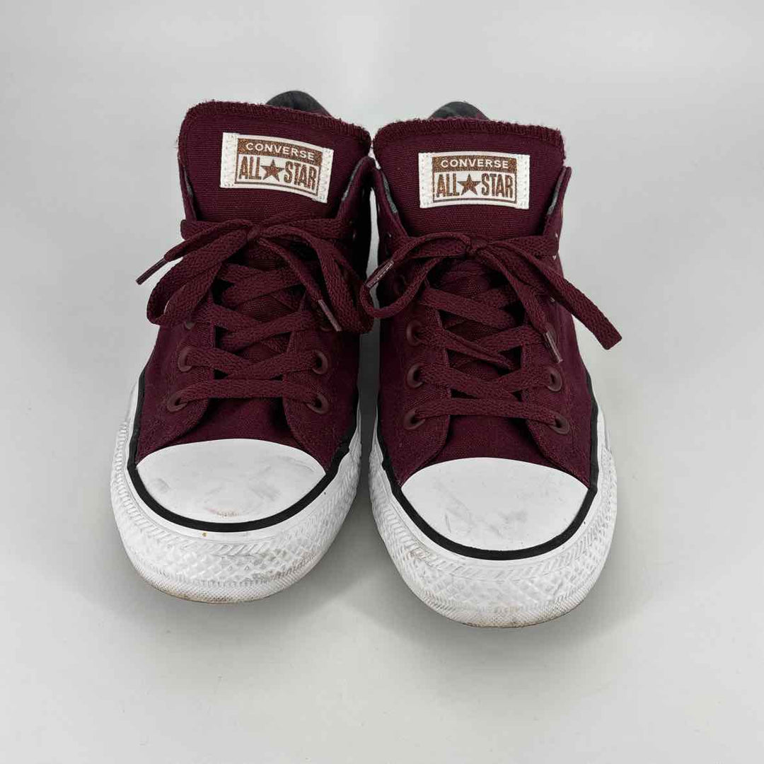 Shoe Size 10 Converse Burgundy Canvas Sneakers