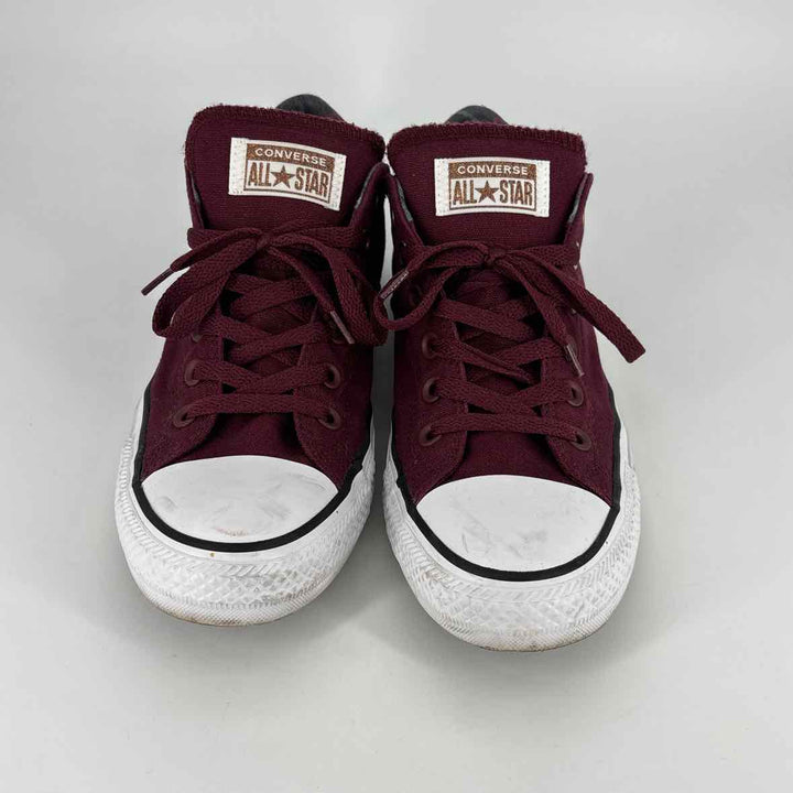 Shoe Size 10 Converse Burgundy Canvas Sneakers