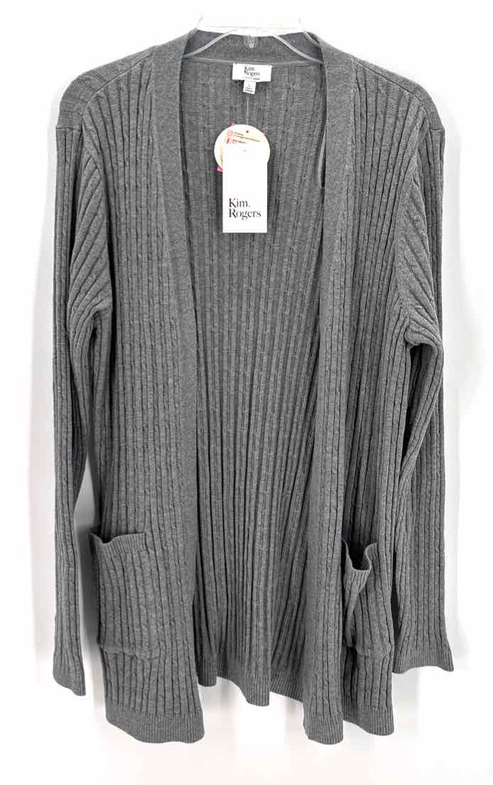 Size L KIM ROGERS Gray Sweater