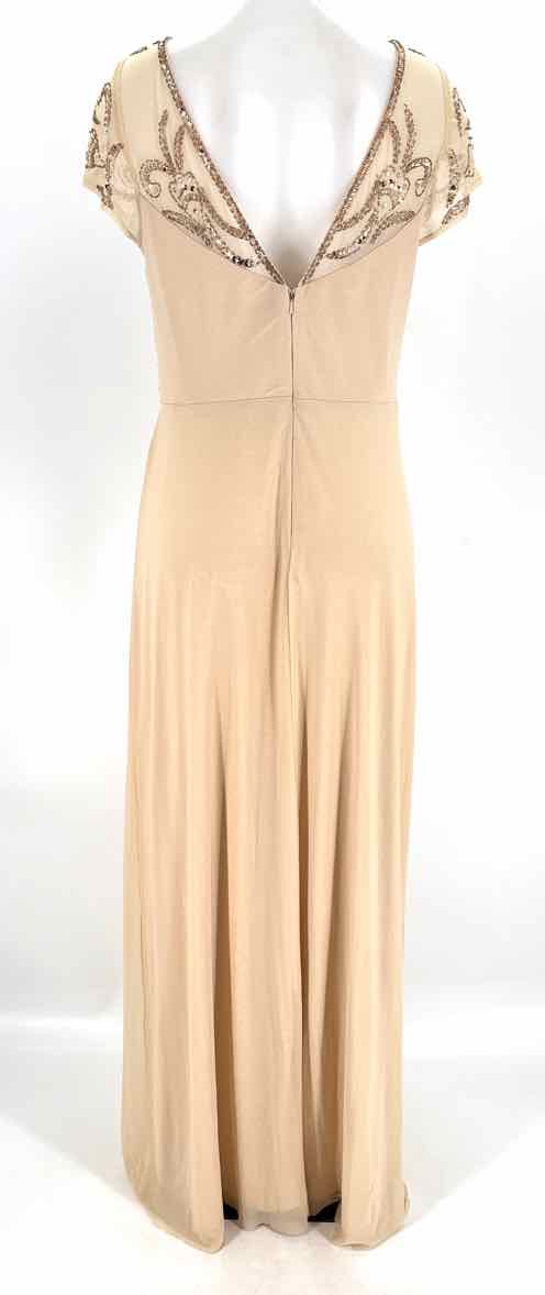 Size 14 Champagne Chiffon Dress