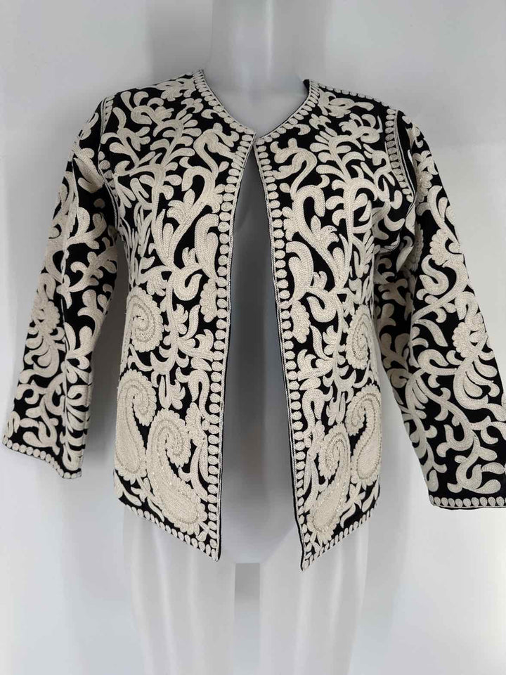 Size One Size White Print Jacket