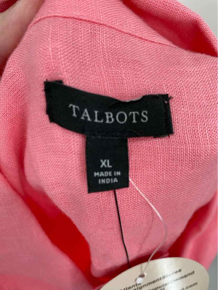 Size X Talbots Pink Linen Shirt