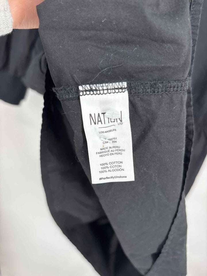 Size M NATION Black Cotton Dress