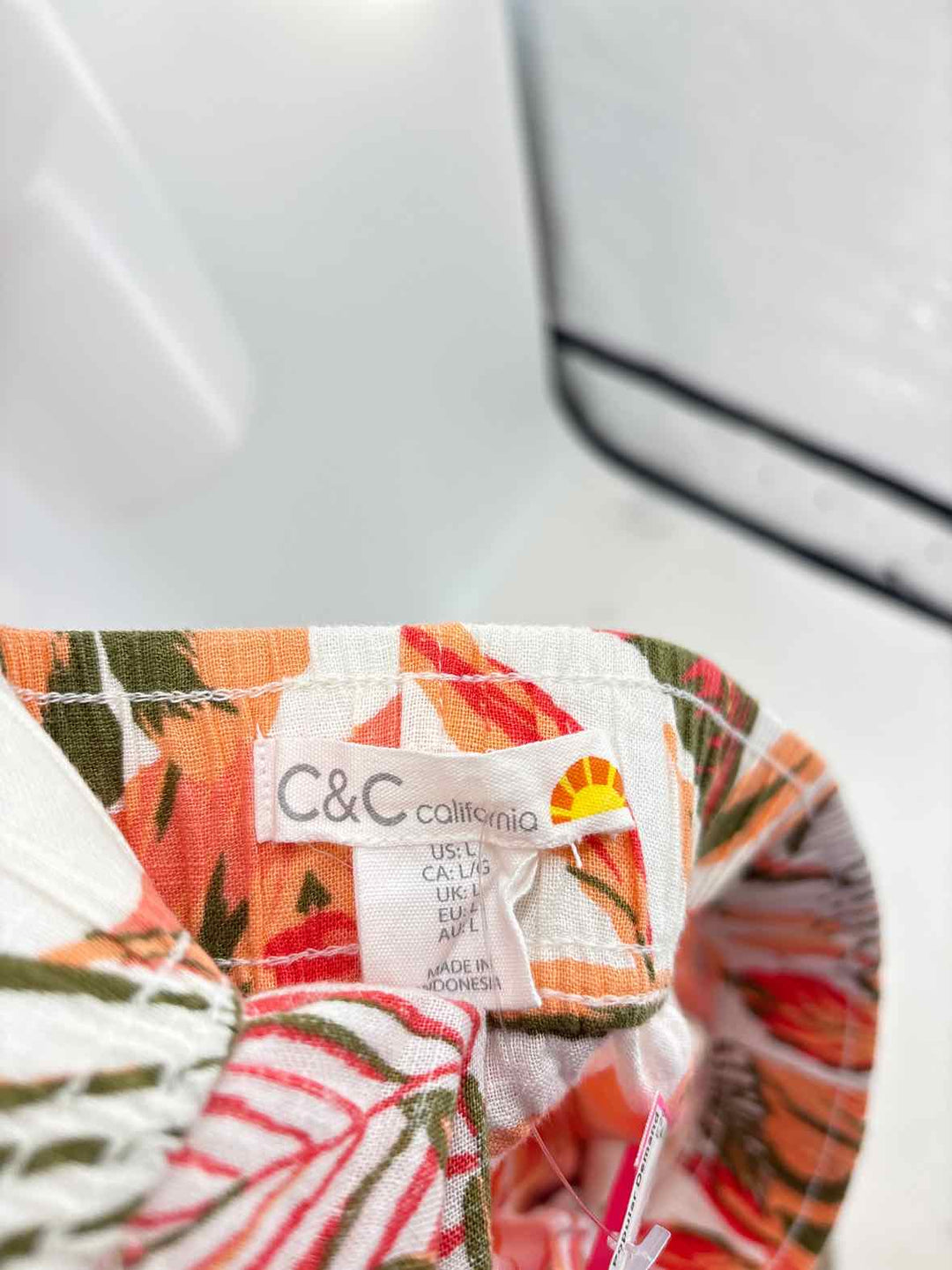 Size L C&C ORANGE PRINT Pants