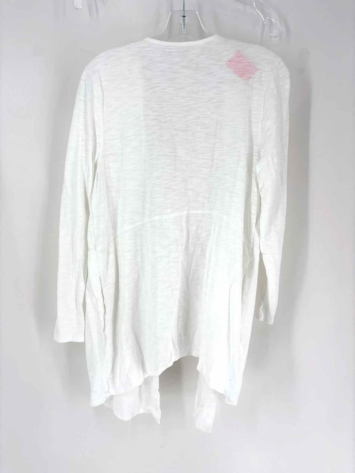 Size M Chico's White Cotton Cardigan