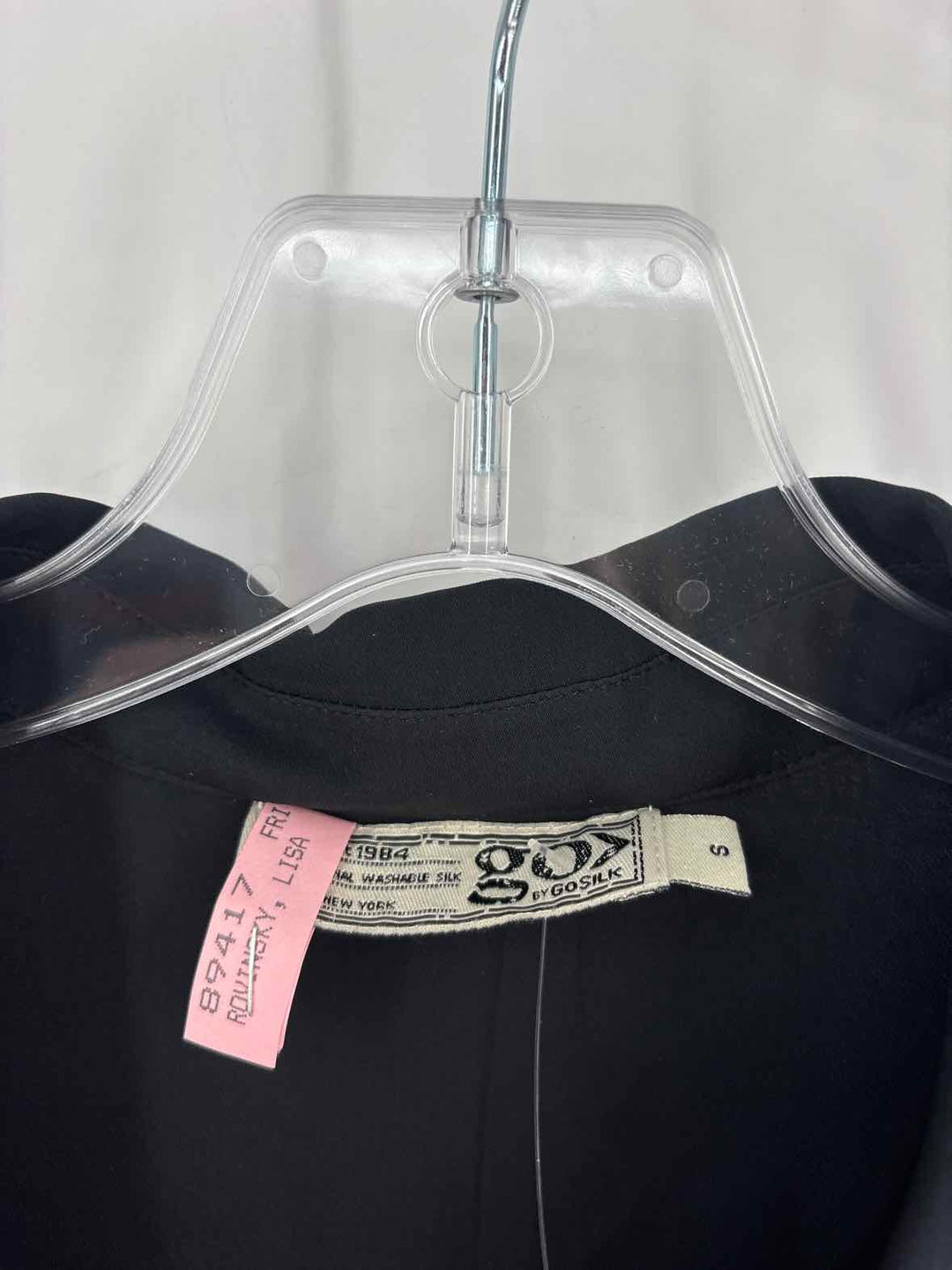Size S GO SILK Black Shirt