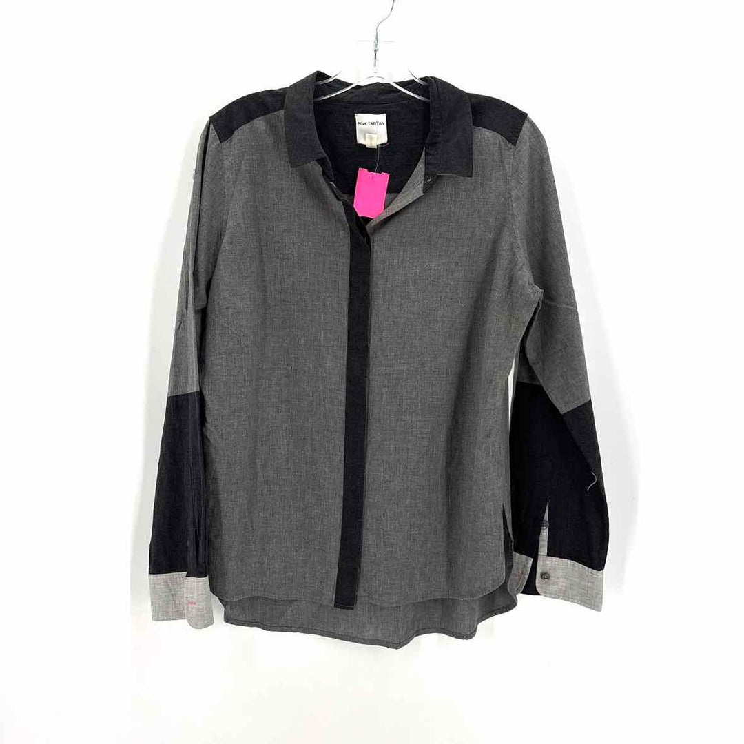 Size 12 PINK TARTAN Gray Shirt