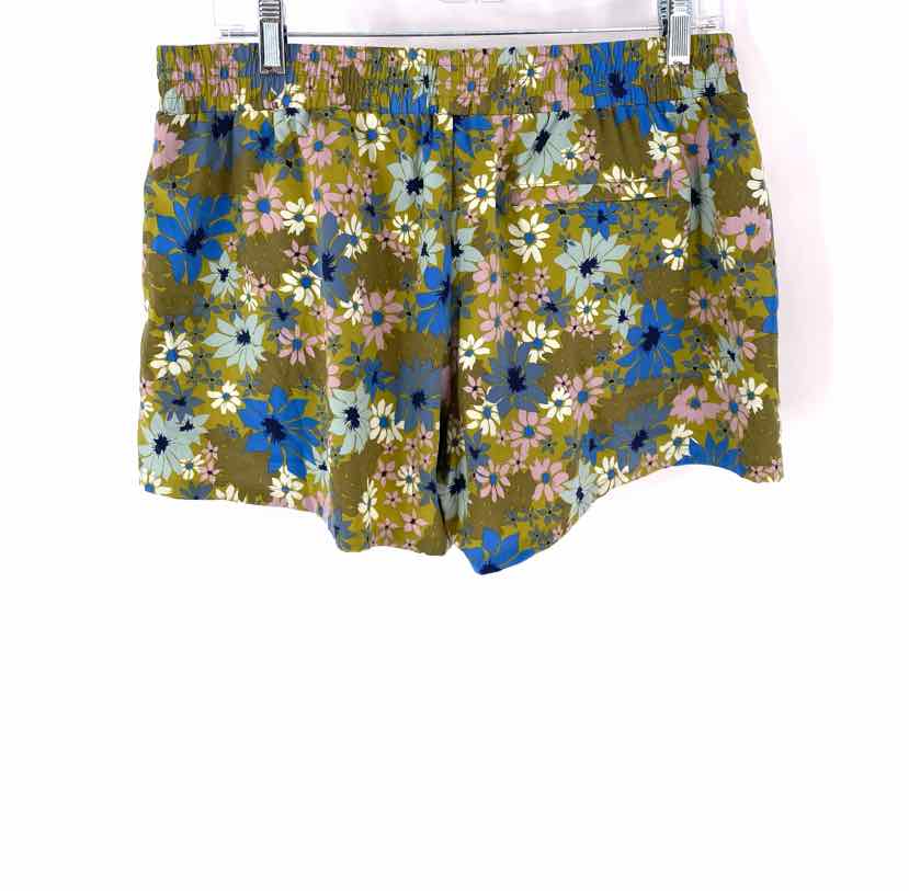 Size L TOAD & CO Green Print Shorts