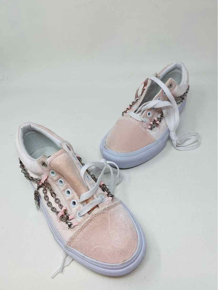 Shoe Size 7.5 Vans Pink Velour Sneakers