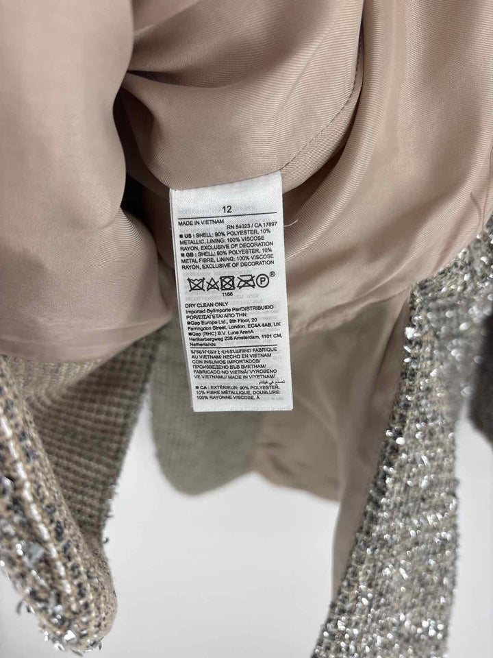 Size 12 Banana Republic Silver Blazer