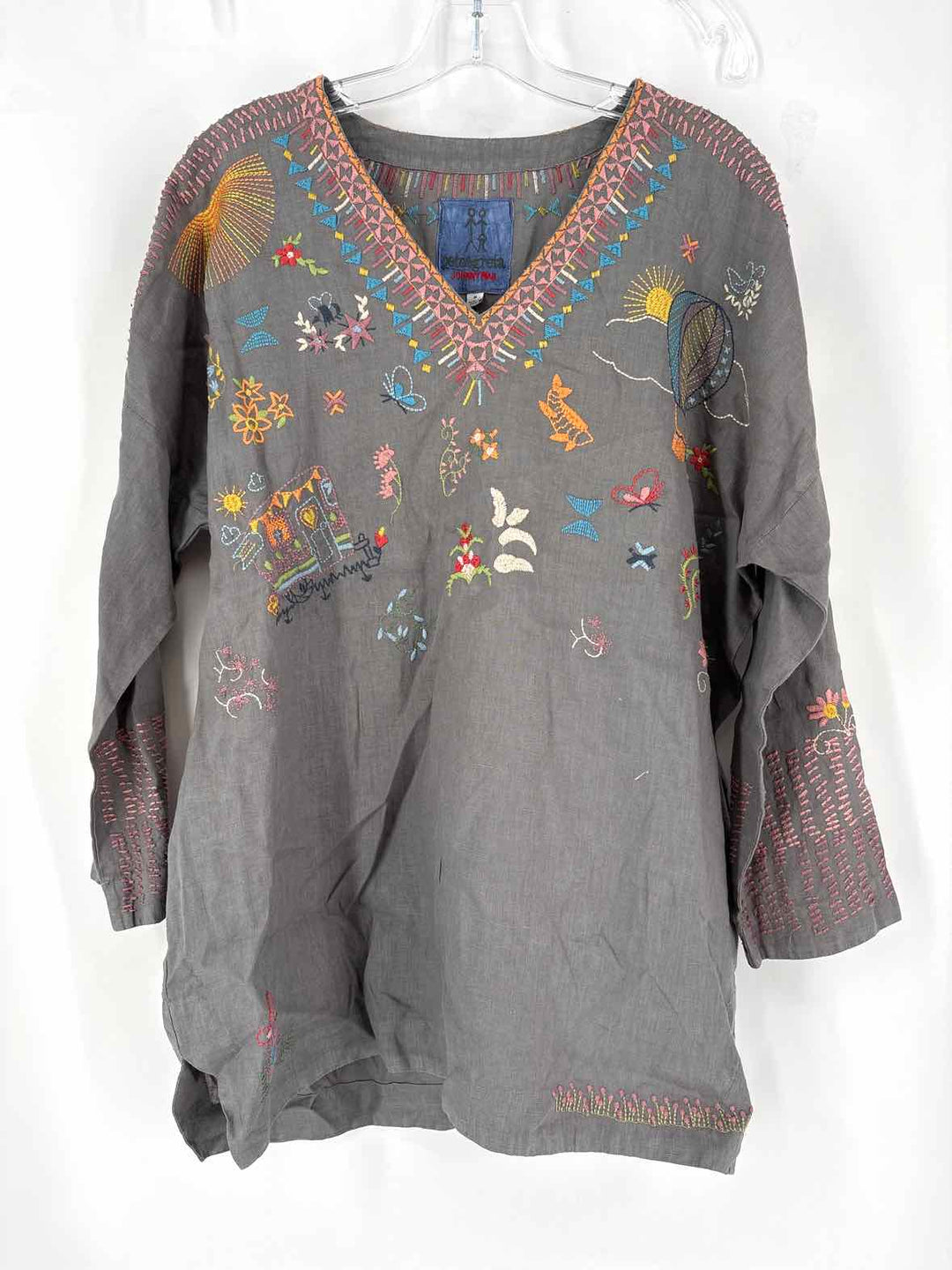 Size M Johnny Was Gray Shirt