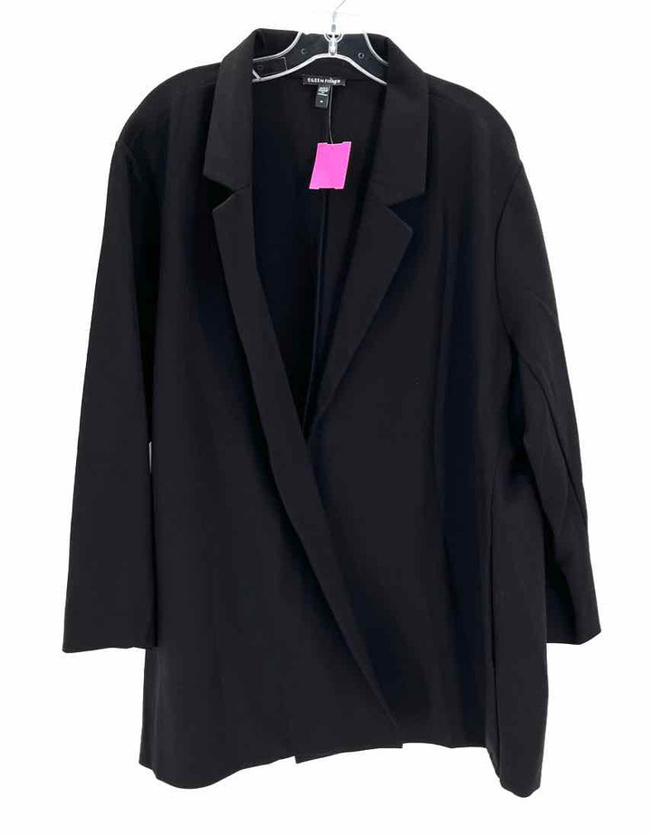 Size 3X Eileen Fisher Black Cotton Blazer