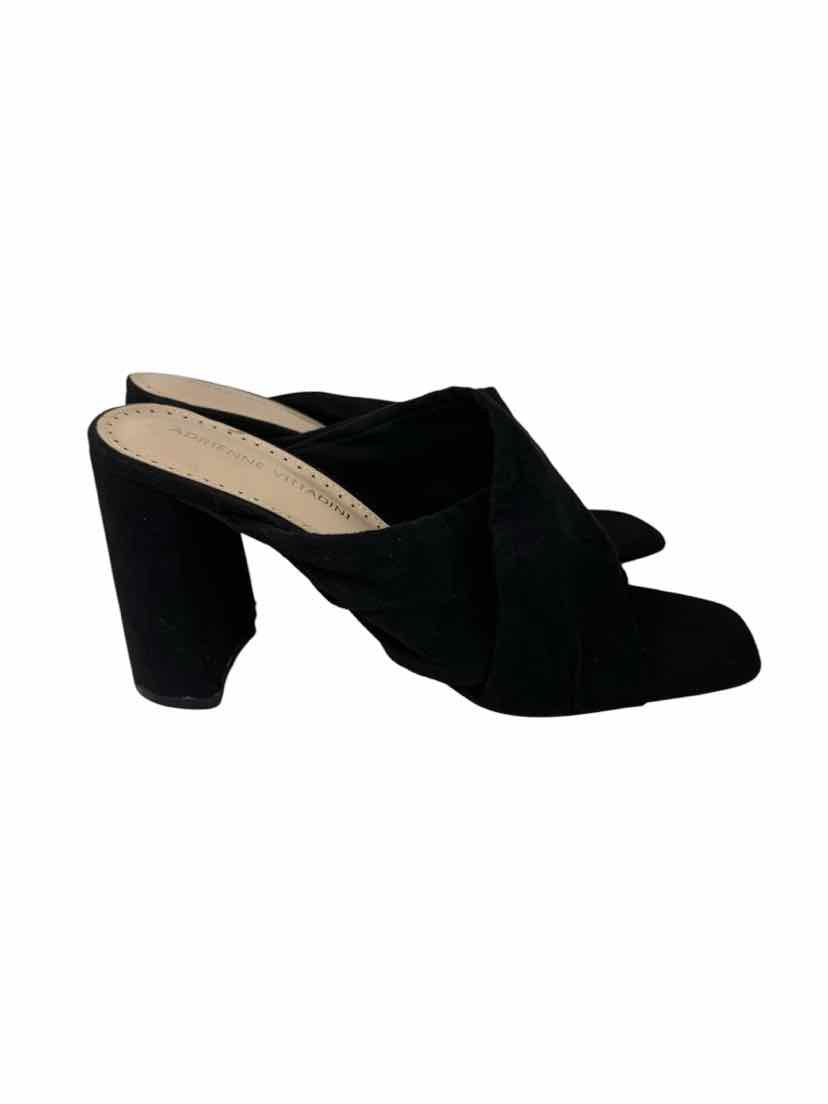 Shoe Size 9.5 ADRIENNE VITTADINI Black Suede Sandals