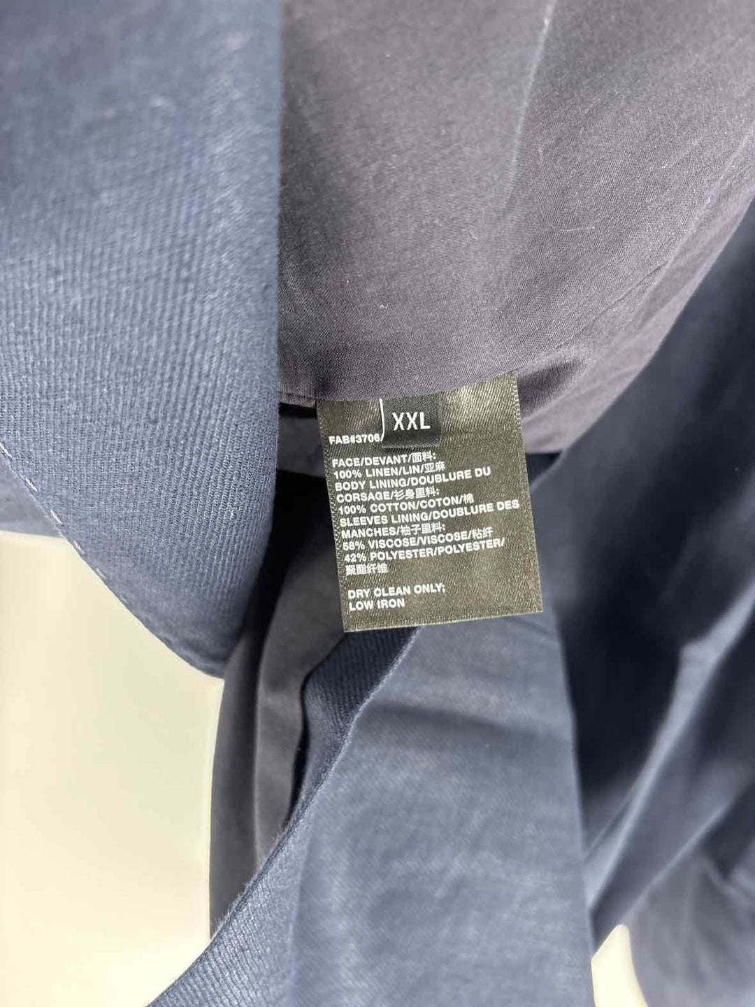 Size XXL LAFAYETTE Blue Linen Blazer