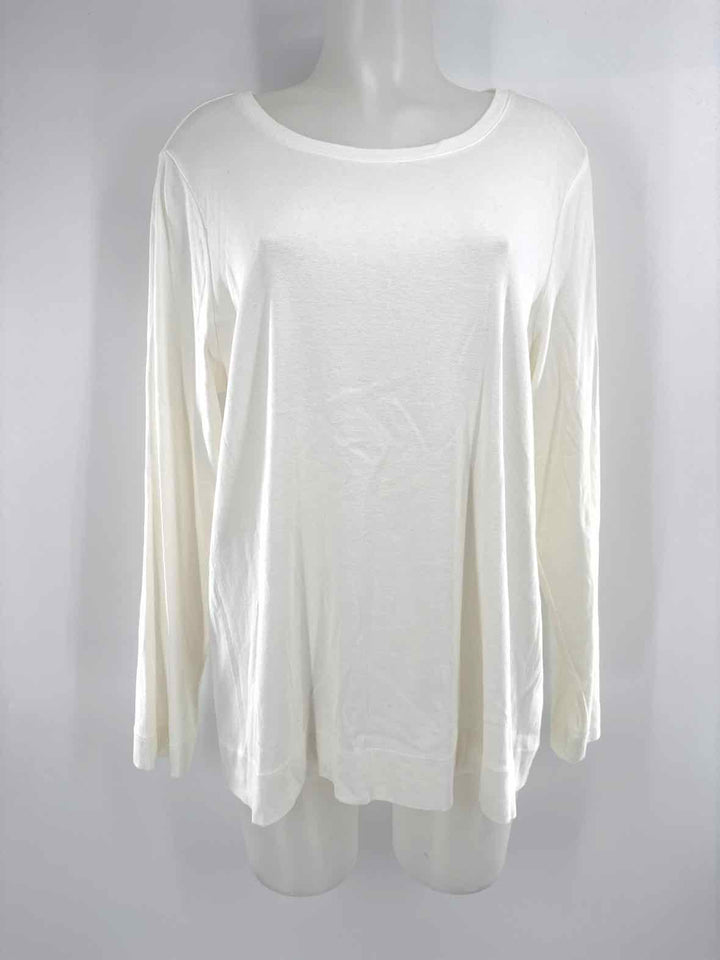 Size XL J JILL White Cotton Shirt