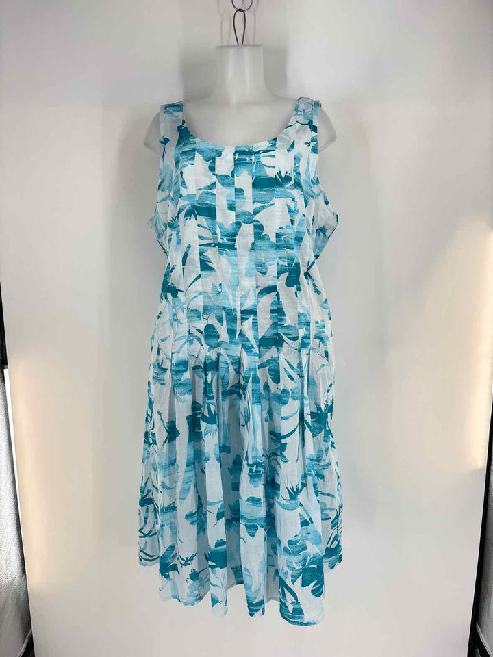 Size 18 Blue Print Dress