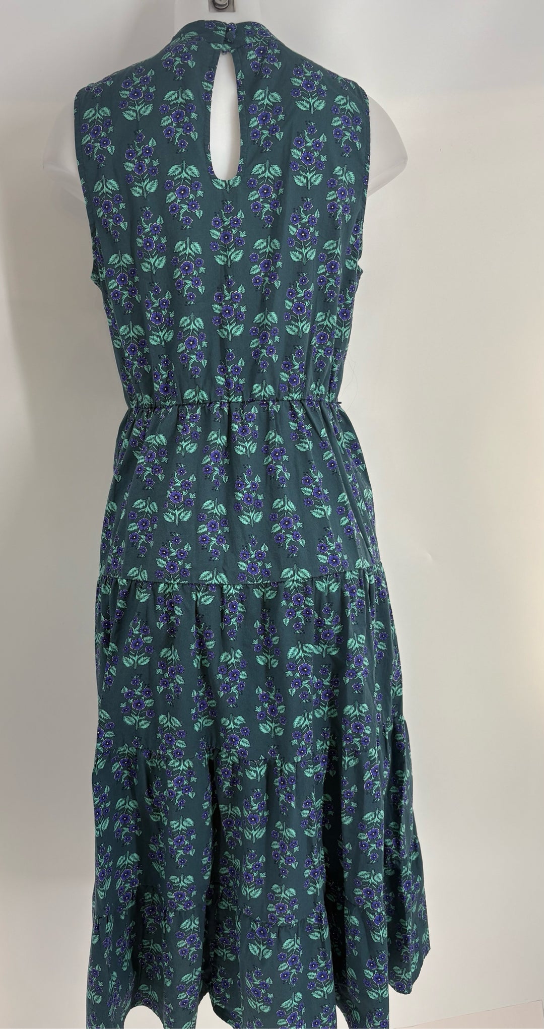 Size 10 J Crew Green Print Dress